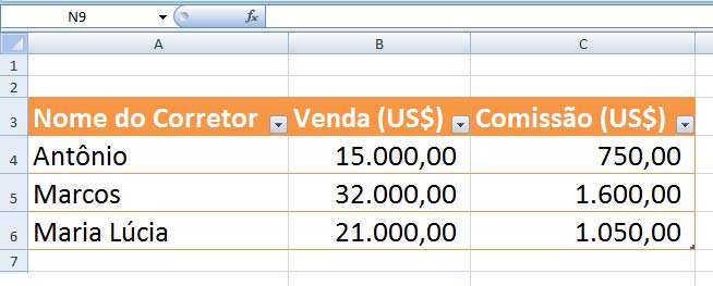 O que faz o Excel - Entrada de Dados