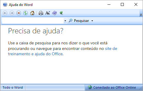 Word - Ajuda do Word