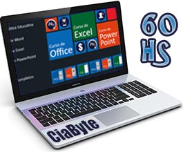 Computador mostrando o Curso de Informática Básica Online