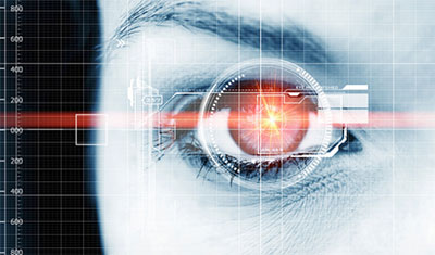 olho humano acompanhando tela do computador - eyetracking