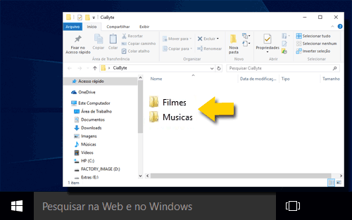 Criar pastas aninhadas no Windows Explorer