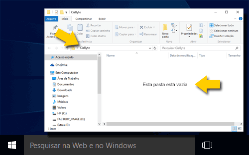 Visualizando o Conteúdo da Pasta no Windows Explorer